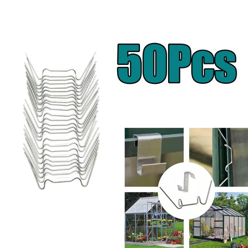 100 Stück Gewächshaus-Clips Edelstahl - 50x W-Clips + 50x Z-Clips Für Glas