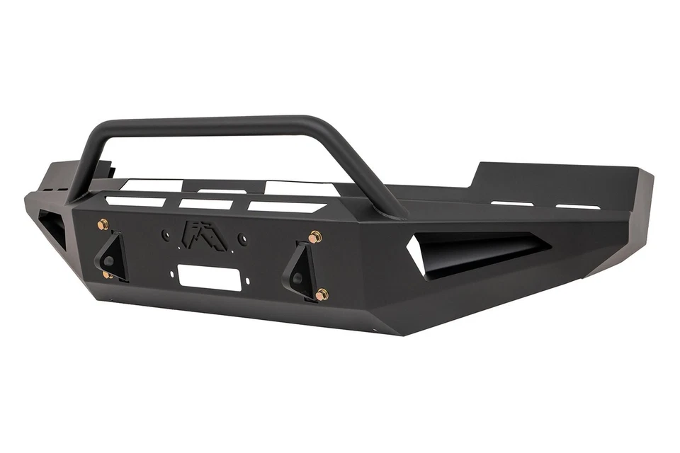 Parachoques delantero Fab Fours de acero rojo con protector pre corredor para 05-07 F-250 / F-350 Foto 2 de 4