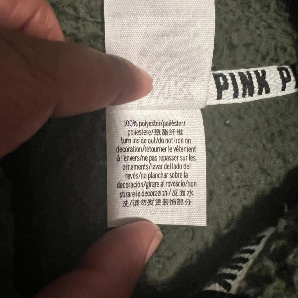 Pulôver Victoria's Secret Sherpa rosa aconchegante quarto verde encaixe M - Imagem 4 de 4