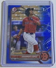 Eduardo Lopez 2022 Bowman Prospects Blue 1st Bowman /150 #BP-134 Boston Red Sox