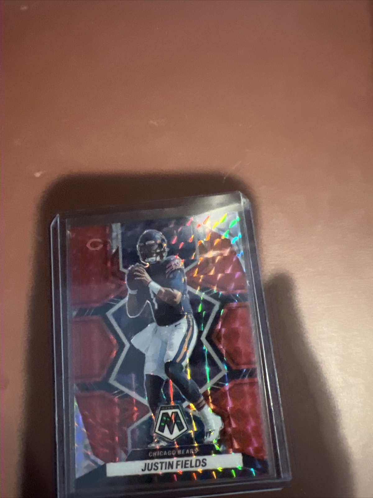 2022 Mosaic Football Justin Fields National Pride Red Mosaic No. 33