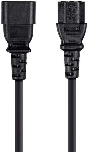 Cable de alimentación de CA de extensión de 6 pies IEC320 C13/C14 18AWG 10A 250V monitor de PC - Imagen 6 de 6