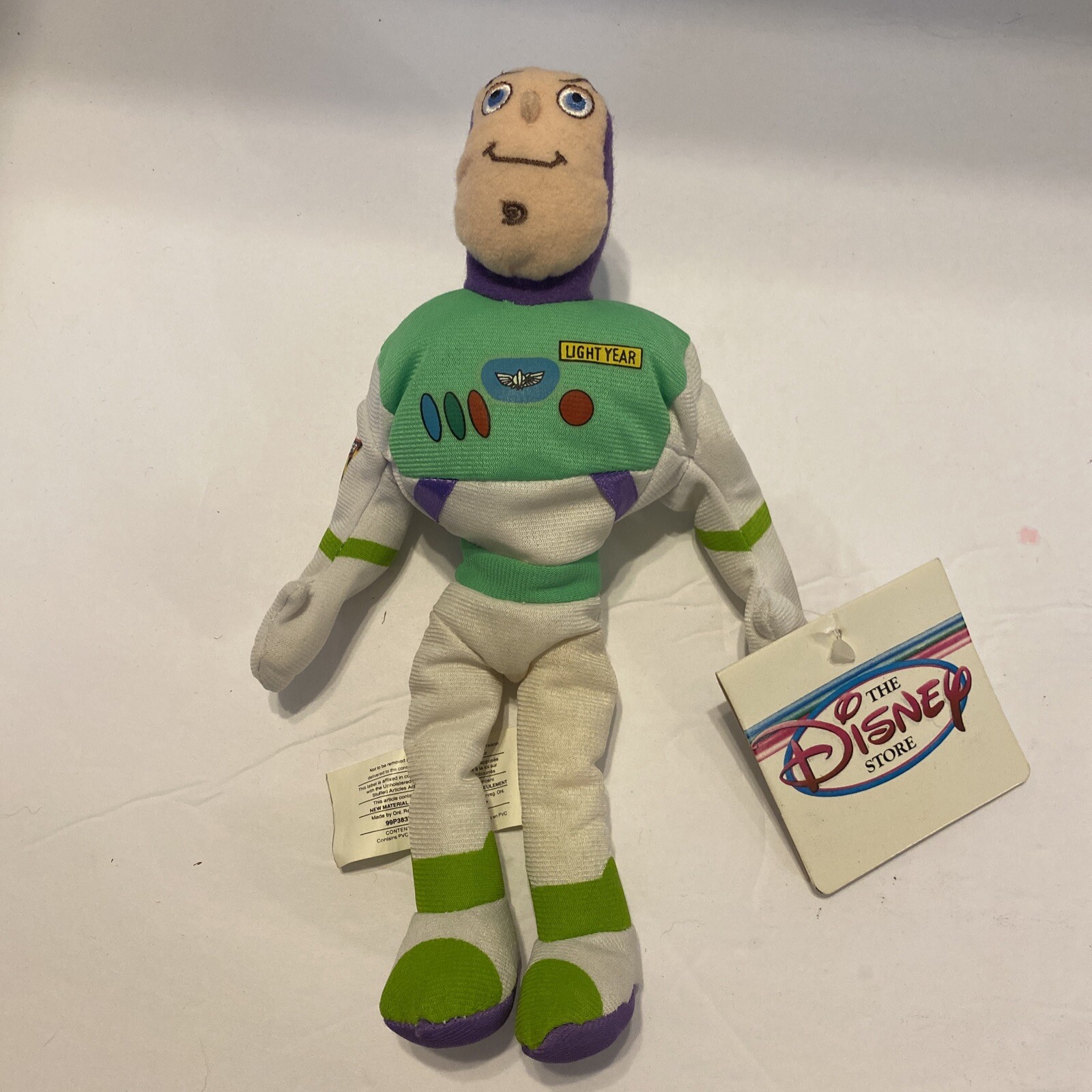  Disney Store Mini Bean Bag Toy Story Buzz Lightyear 8" Beanie Plush NWT