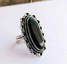 Black Onyx Gemstone Ring,925 Sterling Silver,Statement Ring,Antique Ring,Gift