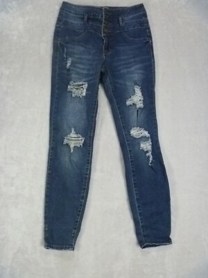 Refuge Womens Jeans Size 6 High Rise Distressed Skinny 29'' waist, 28'' inseam