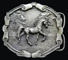 Arabian Horse Bergamot Brass Works Vintage Belt Buckle