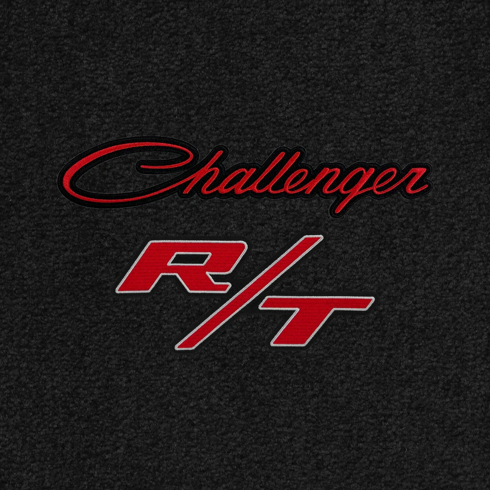 Alfombrillas Lloyd Mats Dodge Challenger 2011-23 tracción trasera, 2 piezas, Red Challenger RT Foto 2 de 4