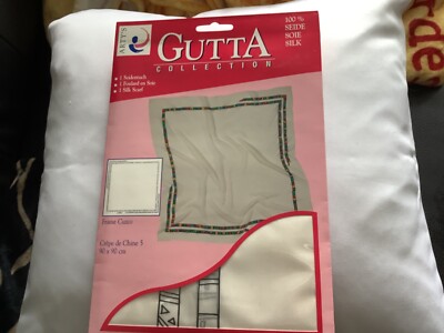 Seidentuch,   Frame Cuzco   90 x 90 Gutta-Artline , Crêpe de chine 5