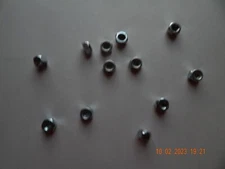 METRIC NYLON INSERT LOCK NUTS. M10-1.25MM 12 PCS. ZINC. NEW