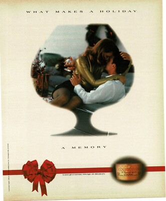 1992 COURVOSIER Cognac making a holiday memory Vintage Print Ad