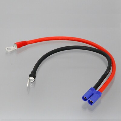 Battery EC5 Male to High Current 6mm O Ring Terminal 8-Gauge 1~5FT Charging Wire