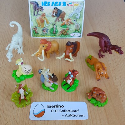 TOP KINDER SURPRISE SET - Ice Age 3 - MINT CONDITION 1.3'' miniature figurines