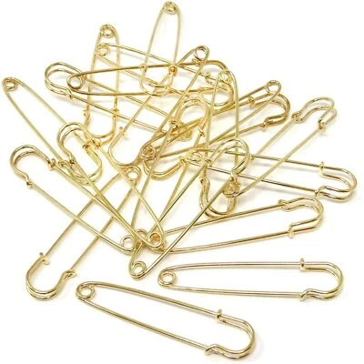 CRYSTAL WORLD UK Gold Safety Pins Extra Large Fastener Kilts Blankets Crafts Skirts Art Crafts UK