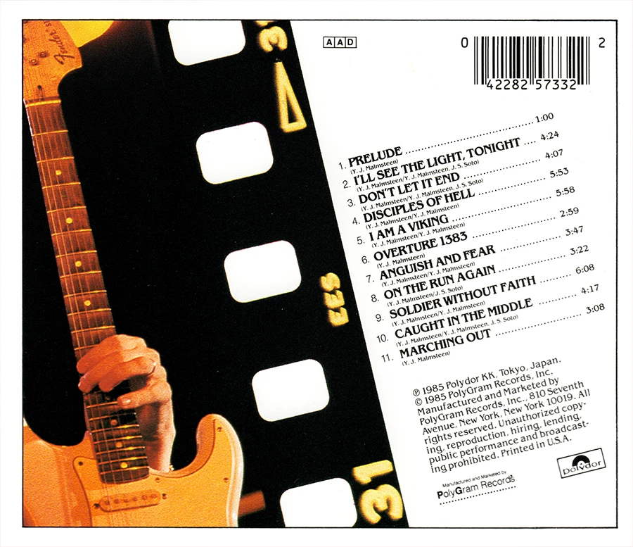 Yngwie Malmsteen ~ Rising Force ~ Marching Out CD 1985 Polydor Records •• NEW •• — 第 2/2 张图片