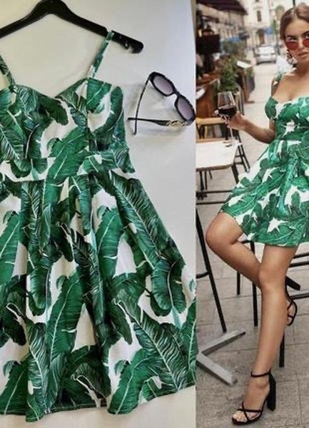 Women Dolce & Gabbana Dress Green Cotton 32