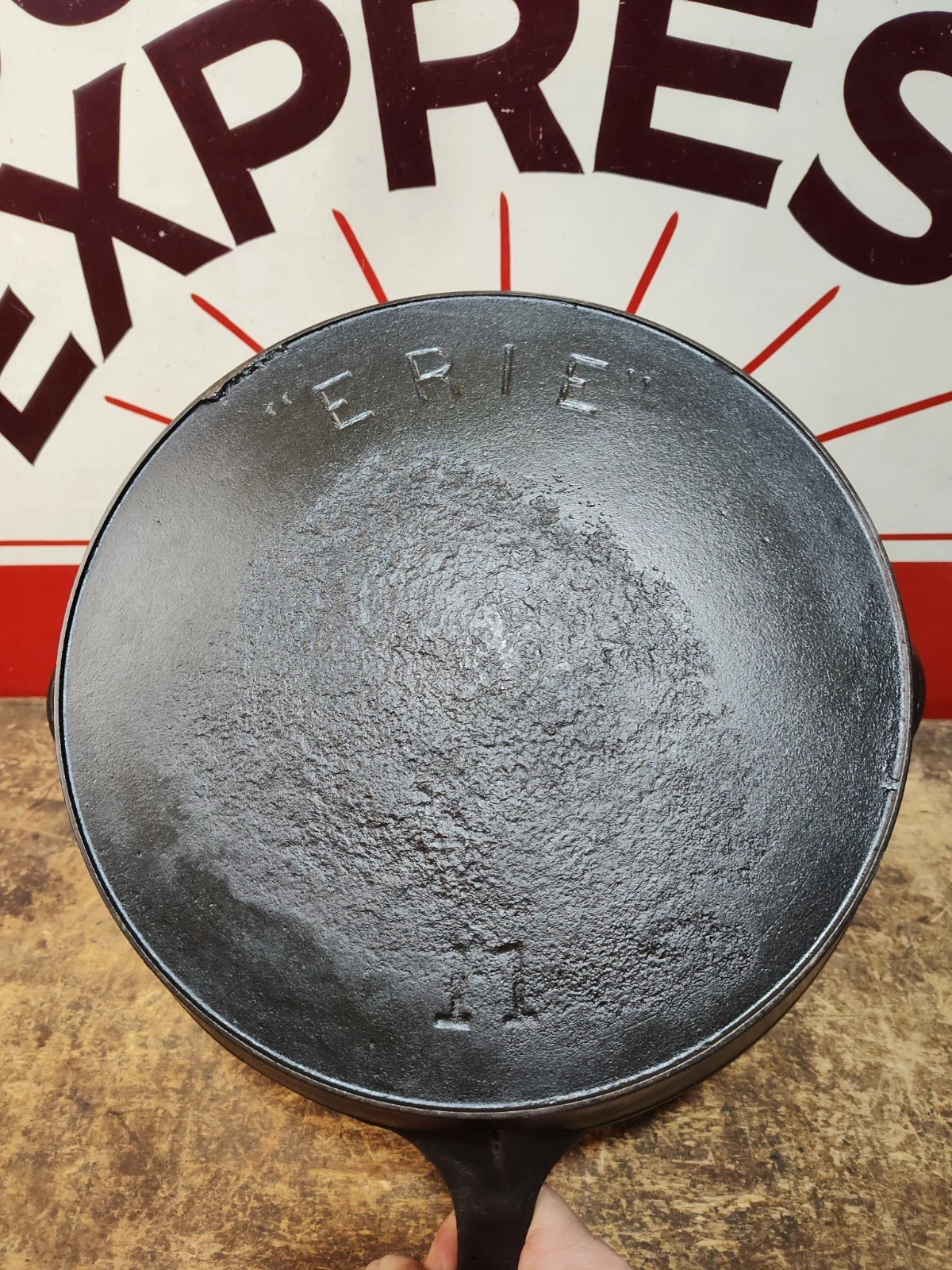 "Fully Restored" Erie Pre-Griswold #11 Cast Iron Skillet Frying Pan Seasoned
