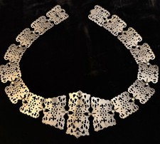 Antique Edwardian Chatalaine/Nurses s Openwork Panel Belt 26