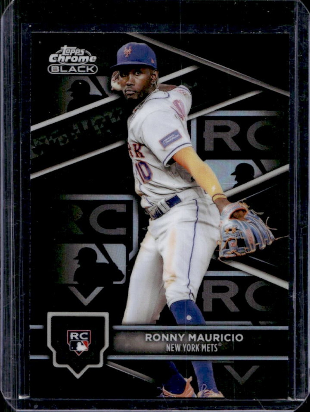 2024 Topps Chrome Black Ronny Mauricio RC Variation SP Rookie #42b Mets
