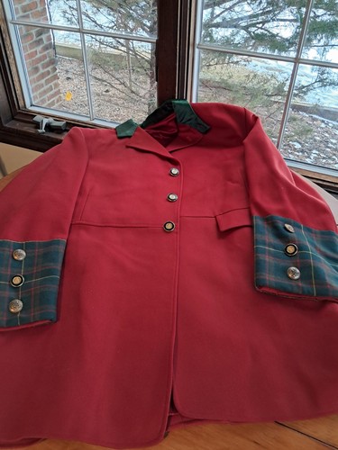 Scarlet Wool Fox Hunting Formal Riding Coat Heythrops Bullion 44L