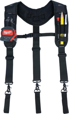 Tool Belt Suspenders,Heavy Duty 3-Points Padded Construction Work Pouch Suspende