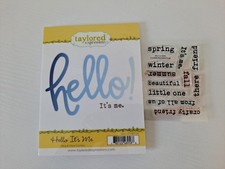 Taylored Expressions Hello It's Me Stamp Set Cling and Clear Combo