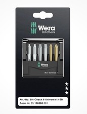 Wera Bit-check 6 Universal 3 Sb Bit Set 6 Pieces 05136380001 Wera Bit-check 6 Universal 3 Sb Bit Set 6 Pieces 05136380001