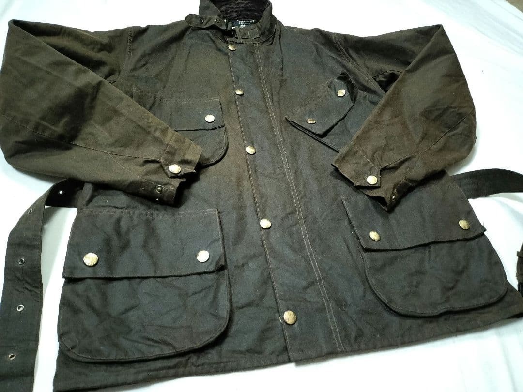 Barbour International NATO C46 Olive Waxed Cotton Jacket Size C-46 Vintage 90S image 8