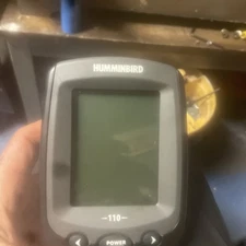 Humminbird 110 Fishin Buddy Fish Finder Head Unit with Clamp & Handle READ