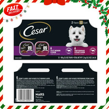 Cesar Classic Loaf in Sauce Wet Dog Food Variety Pack 3.5oz Trays 12-Pack 
