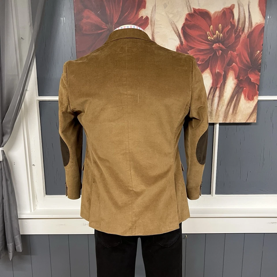 Tommy Hilfiger Blazer Pana Abrigo Deportivo Hombre 36S Corto Algodón Elastizado Marrón Foto 3 de 4