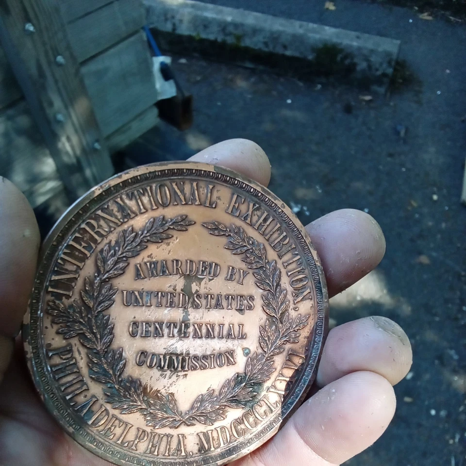 费城百年博览会 "1876" 1877 青铜奖奖章 — 第 4/4 张图片