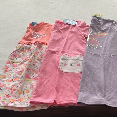 Lightning Bug Lot of 3 Spring/Summer Dresses Size 4T Polka Dots Butterflies NWT