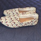 Women’s Sz 8 TOMS Alpargata Penguin Print Faux Fur Lined Slip-On Shoes Cozy Cute — photo 3