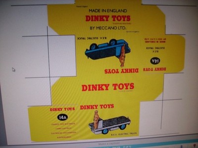 REPRODUKTION DINKY B.E.V. Elektro LKW Nr. 14A BOX - BOX ONLY