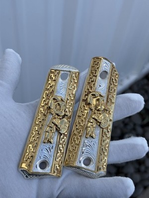1911 45 38 Super Full Size Gold Gun Pistol Grip Cachas