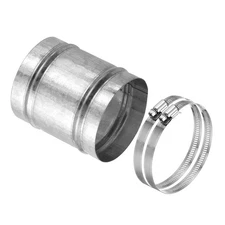 90mm/3.5" Duct Connector Galvanized Steel Duct Coupling 4" Long