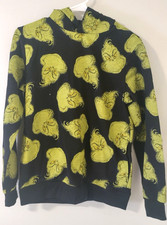 Dr. Seuss The Grinch Black Hoodie Unisex Kids Size L 14 New