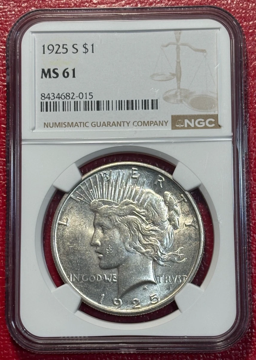 1925 Year Grade MS 62 Peace US Dollars (1921-1935) for sale | eBay