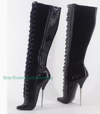High Heel Stiletto Heel Fetish Platform Knee High Ballet Boots Womens Mens Shoes