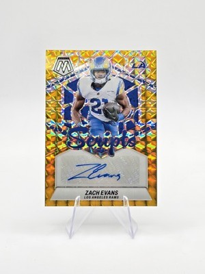 Zach Evans 2024 Panini Mosaic Scripts Auto Gold SP #/10 #SC-ZEV