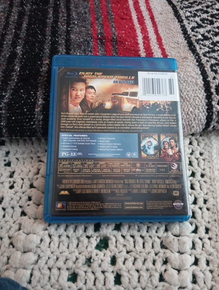Big Trouble in Little China 1986 Blu-ray, John Carpenter, Kurt Russell - Image 3 of 4