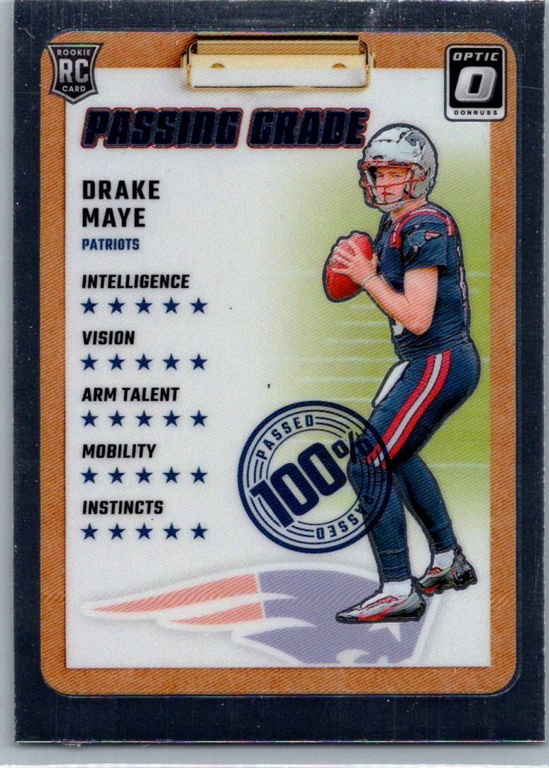 2024 Donruss Optic #4 Drake Maye Passing Grade