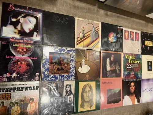 Lot Of 18 Rock Vinyls:Black Sabbath,Pink Floyd(mint),AcDc, Rush,Stones,Foreigner