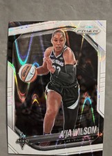 2025 Panini Prizm WNBA - A'ja Wilson #76 White Seismic Prizm