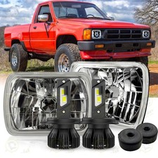 Pair 5x7" 7x6" LED Headlight Hi/Lo Beam For Toyota Pickup 82-95 Tacoma 1995-1997