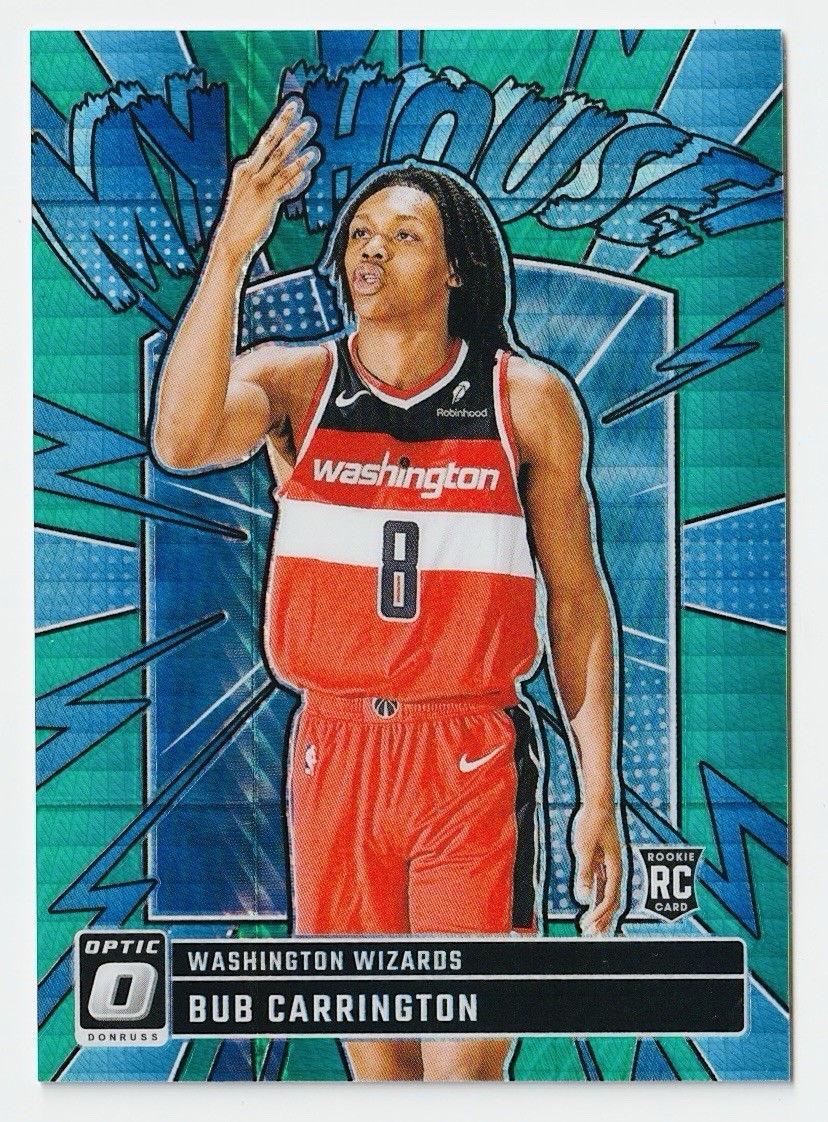 2024-25 Panini Donruss Optic #8 Bub Carrington RC My House Green Hyper /249