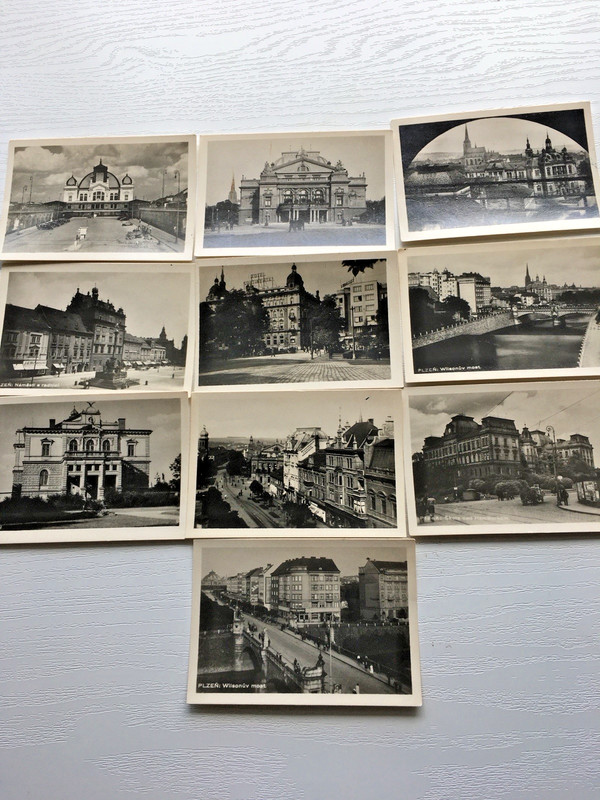 10 Pilsen Czech 1945 Photo Postcards Post War Liberation By Gen George Patton