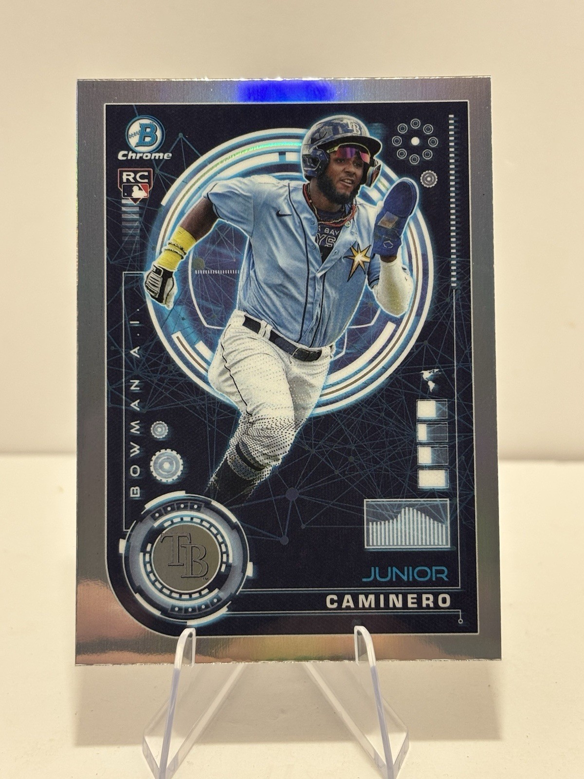 2024 Bowman Junior Caminero Chrome AI Refractor Rookie (RC) #BAI-20 Rays