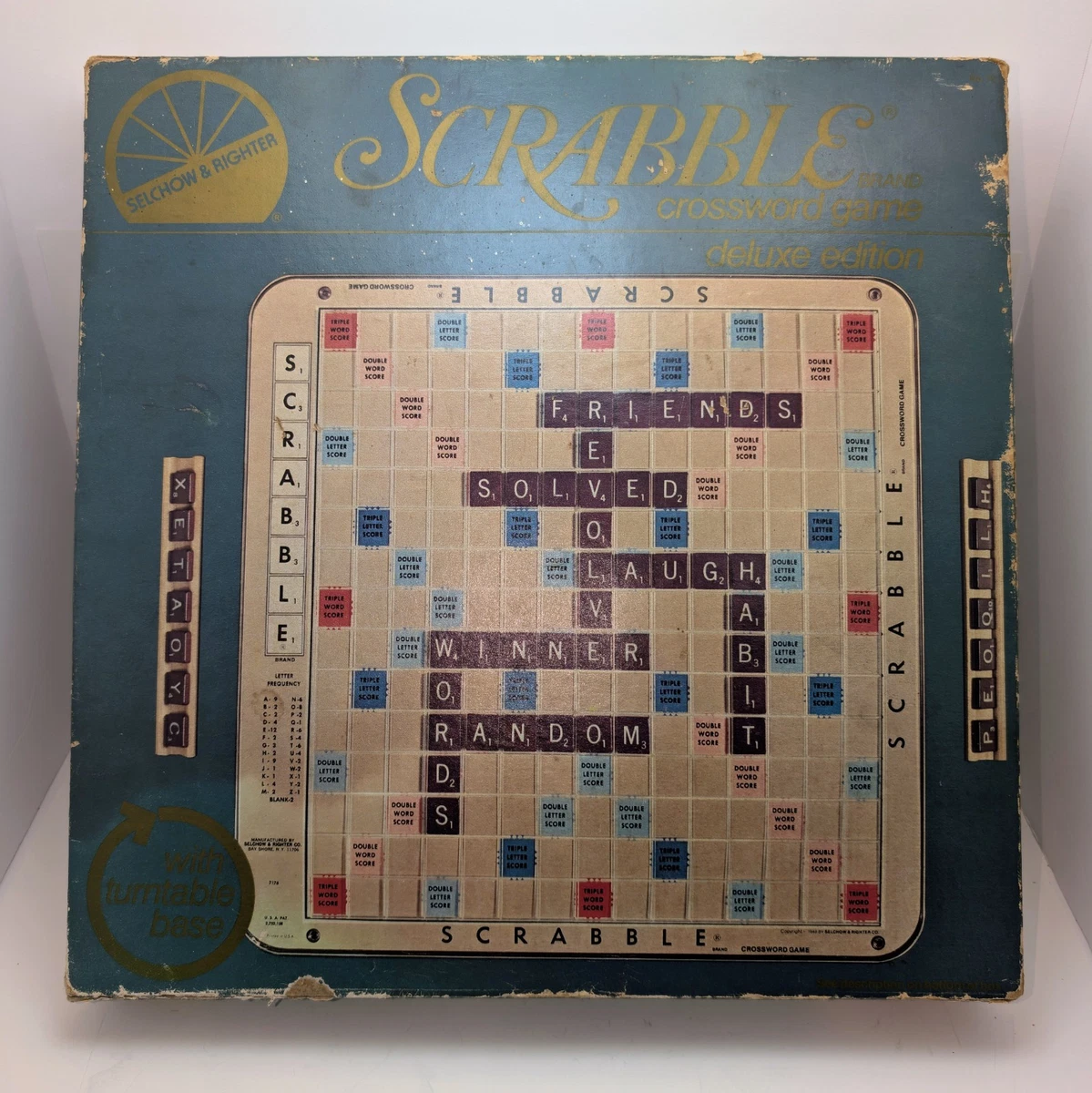 Scrabble De Luxe Habourdin 1989 – Plateau Alvéolé Et Chevalets – Complet