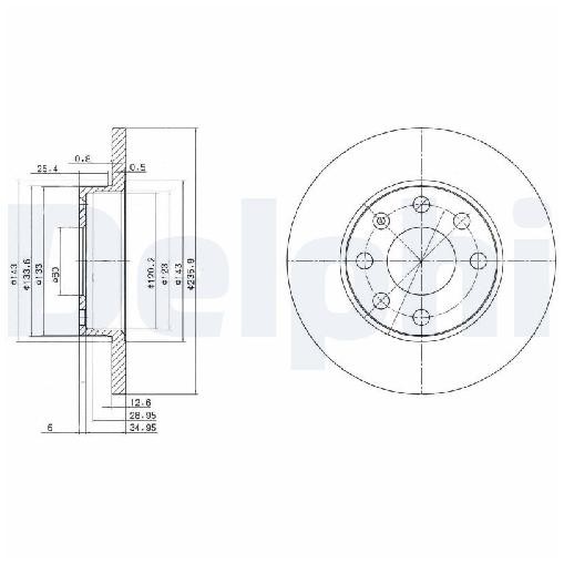 2X Bremsscheibe Vorne FüR Opel Vectra J89 1.4 1.6 1.7 1.8 88 Bis 95 Delphi Neu-image